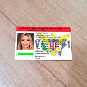 Virgin Islands Driver License template