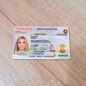 Indiana Driver License template