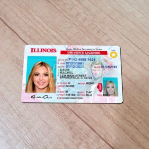 Illinois Driver License template