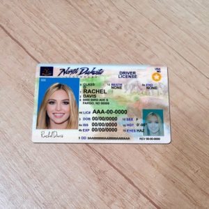 North Dakota driver license template